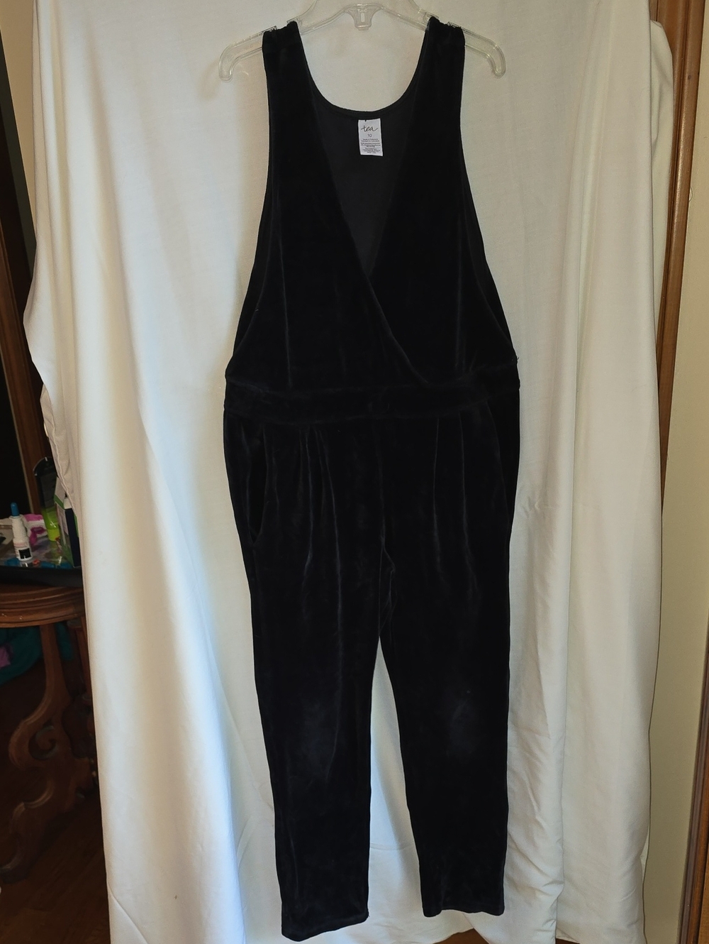 Tea Collection Black Velvet Jumpsuit